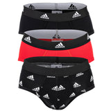 adidas men's briefs, 3-pack - Briefs, Active Flex Cotton, Logo, plain