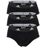 adidas men's briefs, 3-pack - Briefs, Active Flex Cotton, Logo, plain