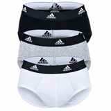 adidas men's briefs, 3-pack - Briefs, Active Flex Cotton, Logo, plain