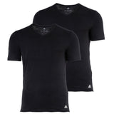 adidas men's T-shirt, 2-pack - Active Flex Cotton, V-neck, plain