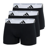 adidas men boxer shorts, 3-pack - trunks, Active Flex Cotton, logo, solid colour