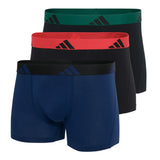 adidas Herren Boxershorts, 3er Pack - Trunks, Active Flex Cotton, Logo, einfarbig