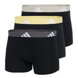 adidas Herren Boxershorts, 3er Pack - Trunks, Active Flex Cotton, Logo, einfarbig
