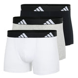 adidas Herren Boxershorts, 3er Pack - Trunks, Active Flex Cotton, Logo, einfarbig