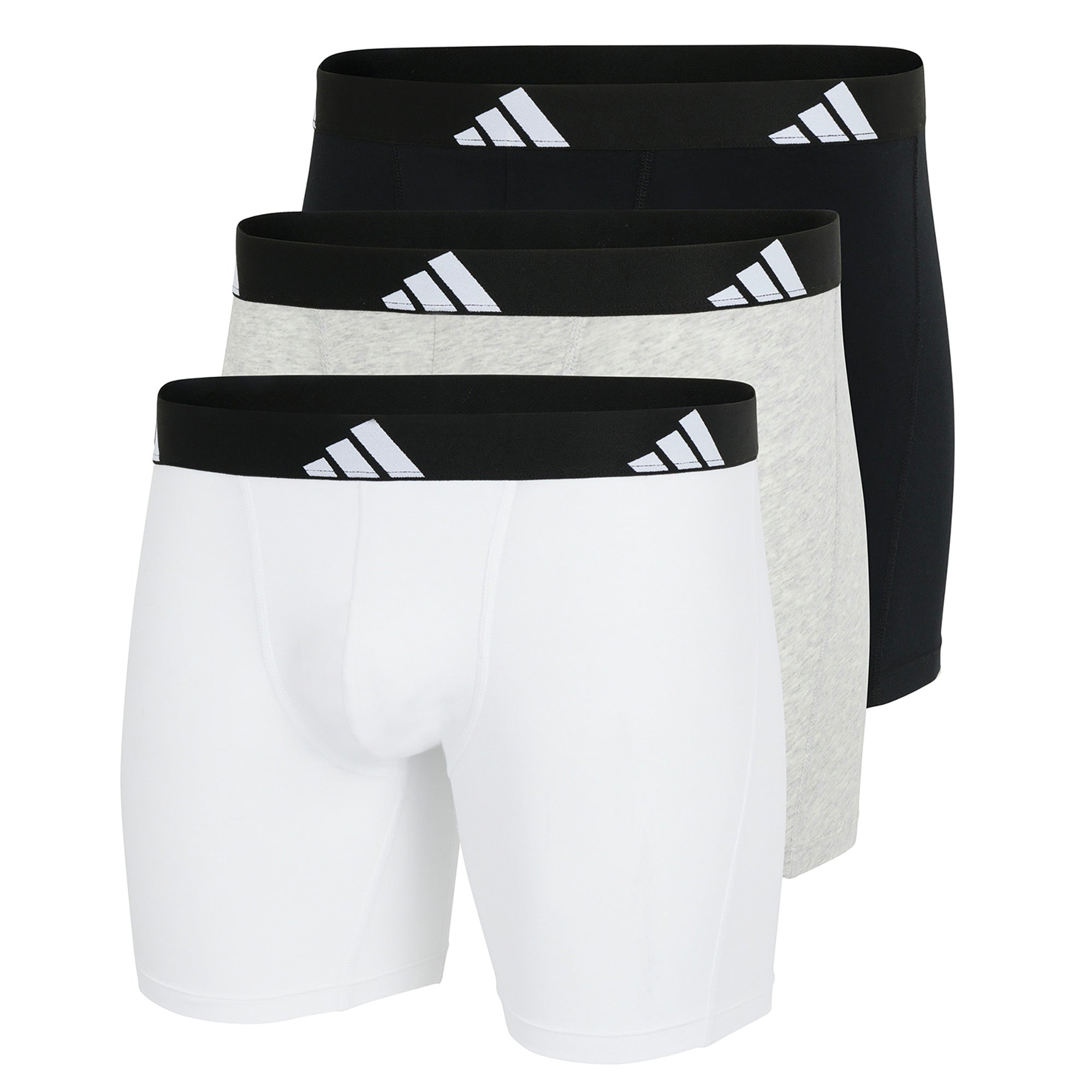 adidas Herren Boxershorts, 3er Pack - Boxer Briefs, Active Flex Cotton, Logo