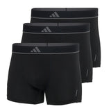adidas men's boxer shorts, 3-pack - trunks, Active Micro Flex Eco, logo, single-coloured