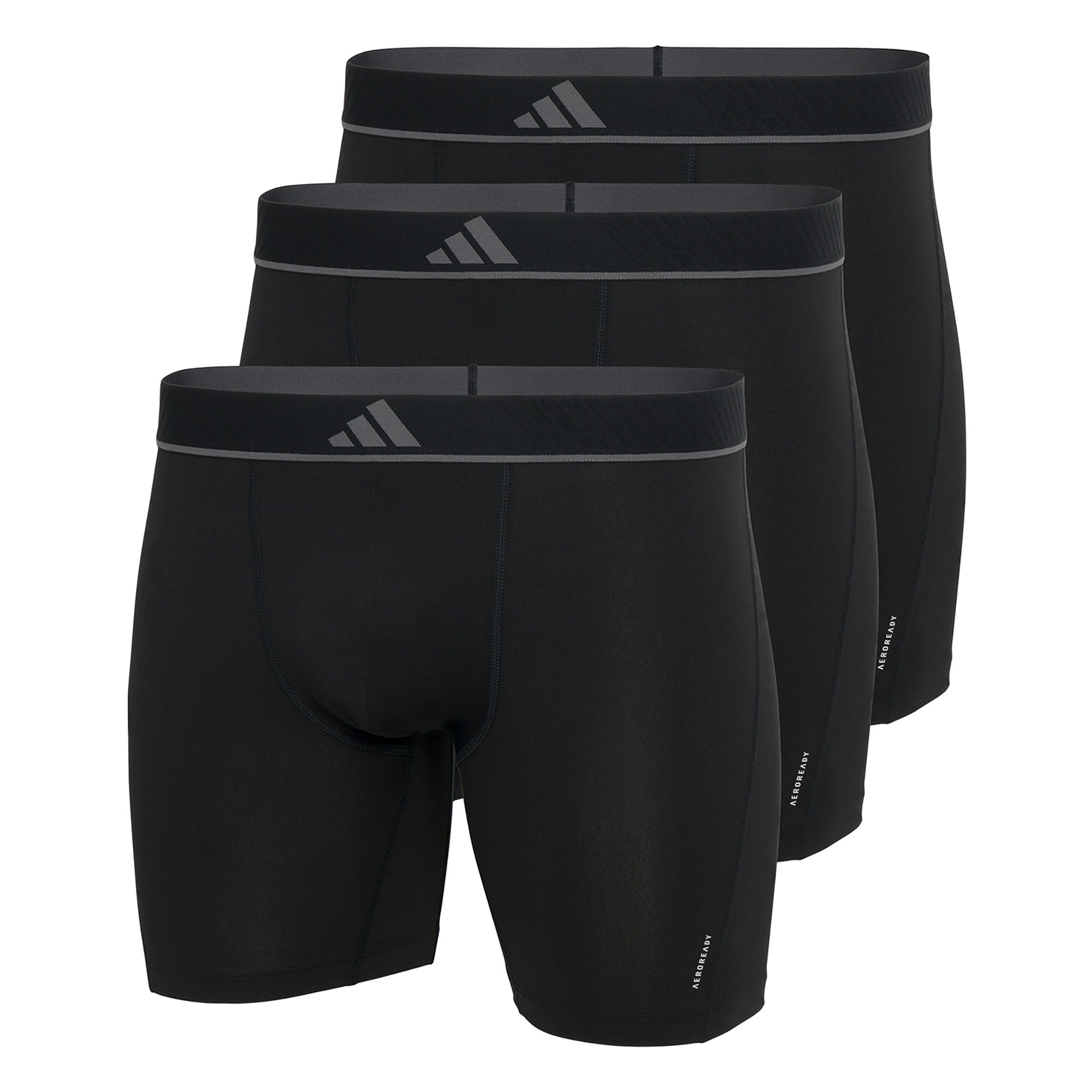 adidas men's boxer shorts, 3-pack - Boxer Briefs, Active Micro Flex Eco, logo, solid colour