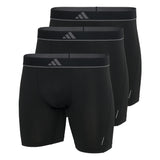 adidas men's boxer shorts, 3-pack - Boxer Briefs, Active Micro Flex Eco, logo, solid colour