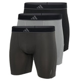 adidas men's boxer shorts, 3-pack - Boxer Briefs, Active Micro Flex Eco, logo, solid colour