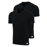 adidas Men T-shirts, 2-pack - V-Neck Shirt Active Flex Cotton, V-neck, solid colour