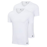 adidas Men T-shirts, 2-pack - V-Neck Shirt Active Flex Cotton, V-neck, solid colour