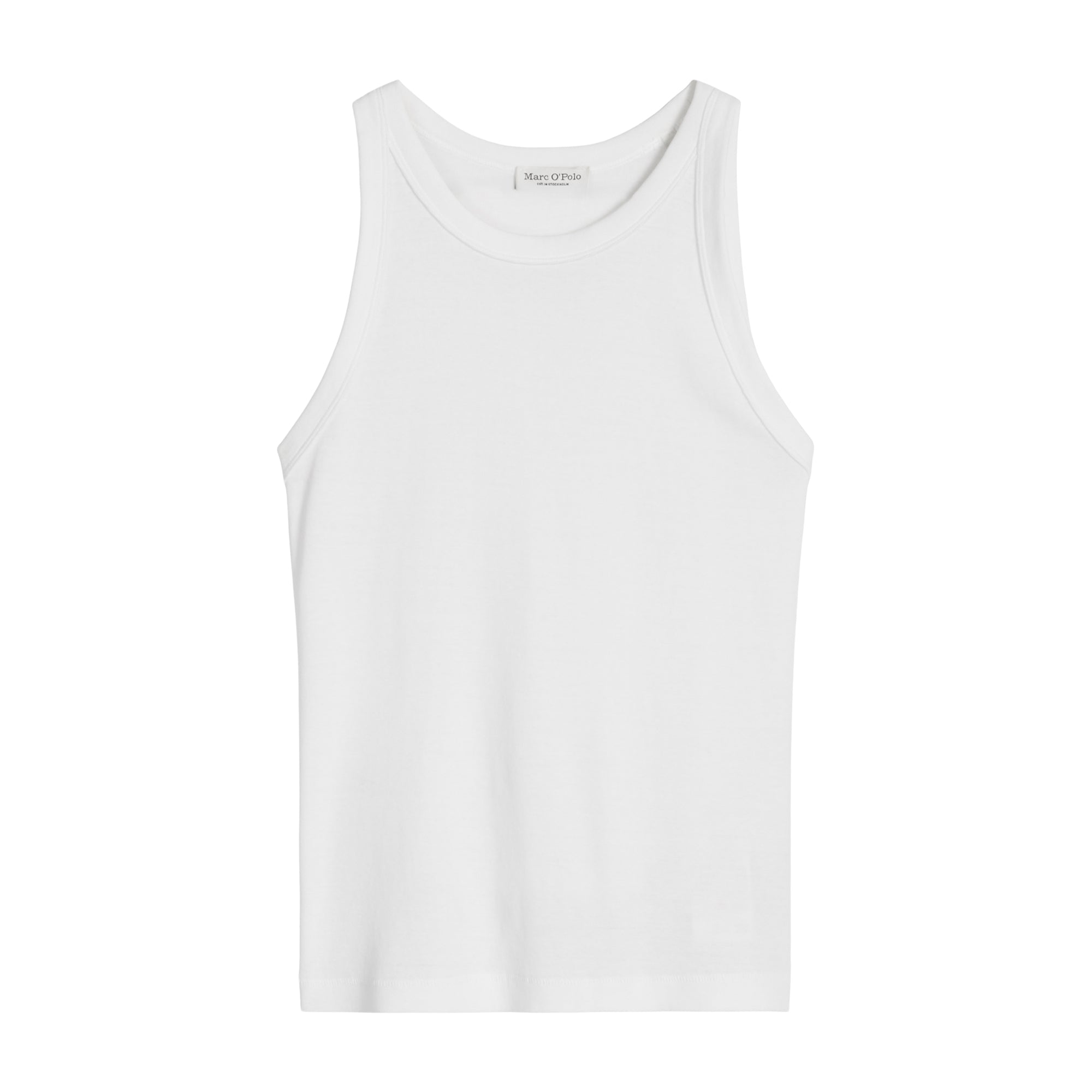 Marc O'Polo Damen Tank Top - T-SHIRT SLEEVELESS, Rippjersey, Baumwolle