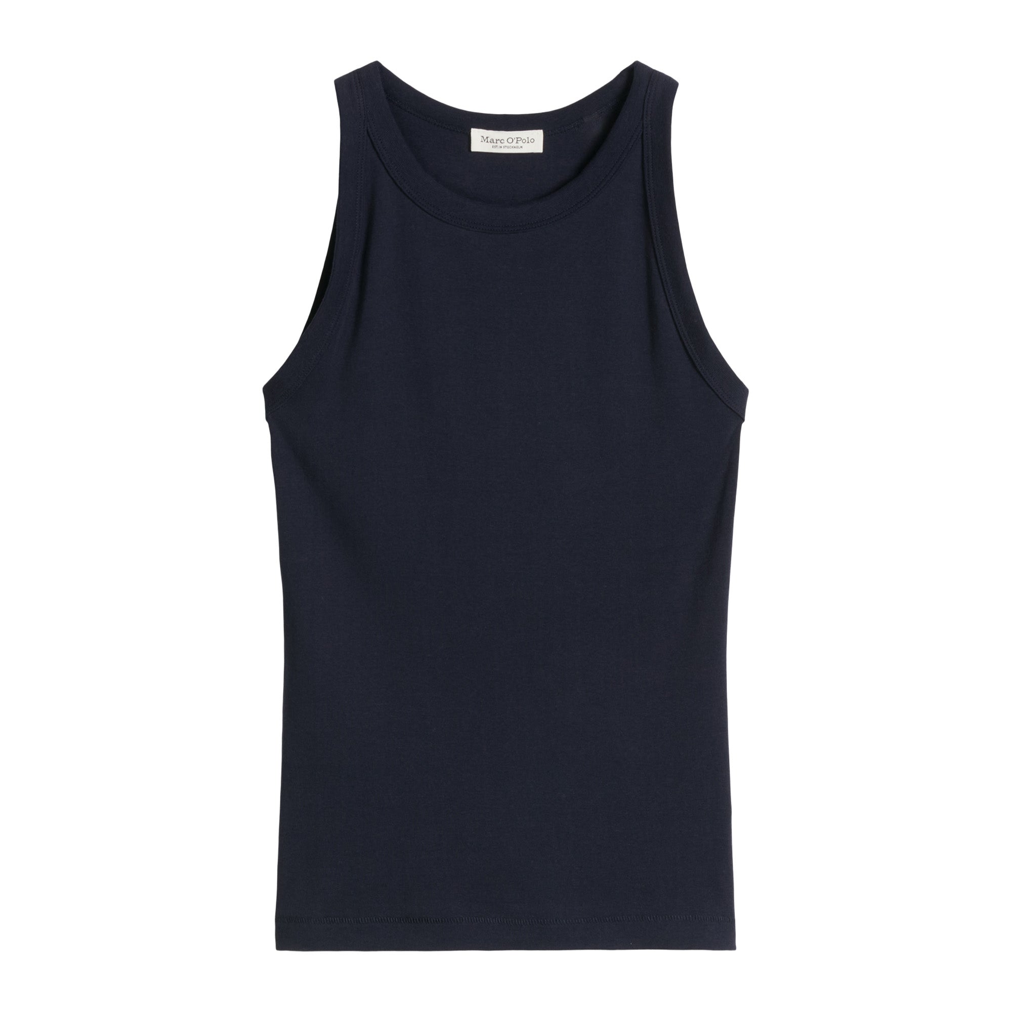 Marc O'Polo Damen Tank Top - T-SHIRT SLEEVELESS, Rippjersey, Baumwolle