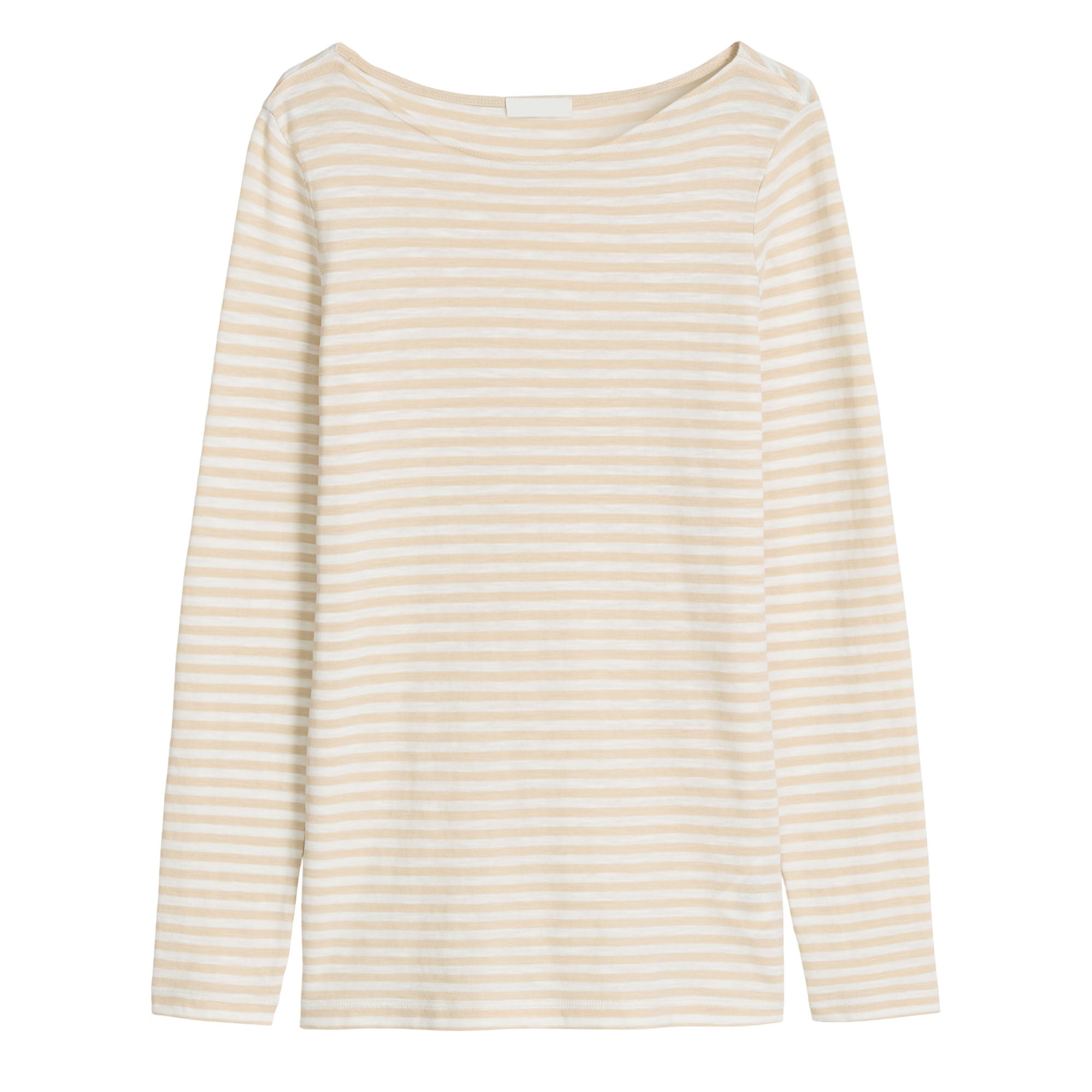 Marc O'Polo Women's Long-Sleeve Shirt - Slub Jersey T-Shirt Longsleeve, Regular Fit, Cotton, Striped
