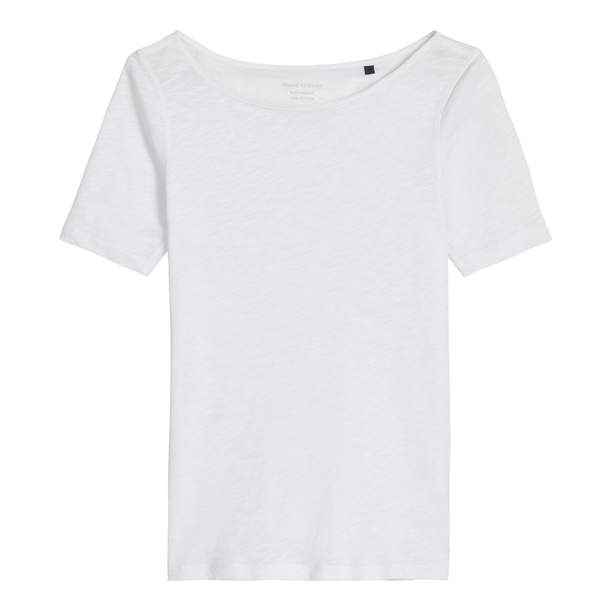 Marc O'Polo Damen T-Shirt - Slub-Jersey T-Shirt Shortsleeve, U-Boot-Ausschnitt, Regular Fit, Baumwolle