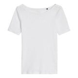 Marc O'Polo Damen T-Shirt - Slub-Jersey T-Shirt Shortsleeve, U-Boot-Ausschnitt, Regular Fit, Baumwolle