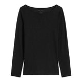Marc O'Polo Women's Long-Sleeved Shirt - T-SHIRT LONGSLEEVE, boat neck, cotton