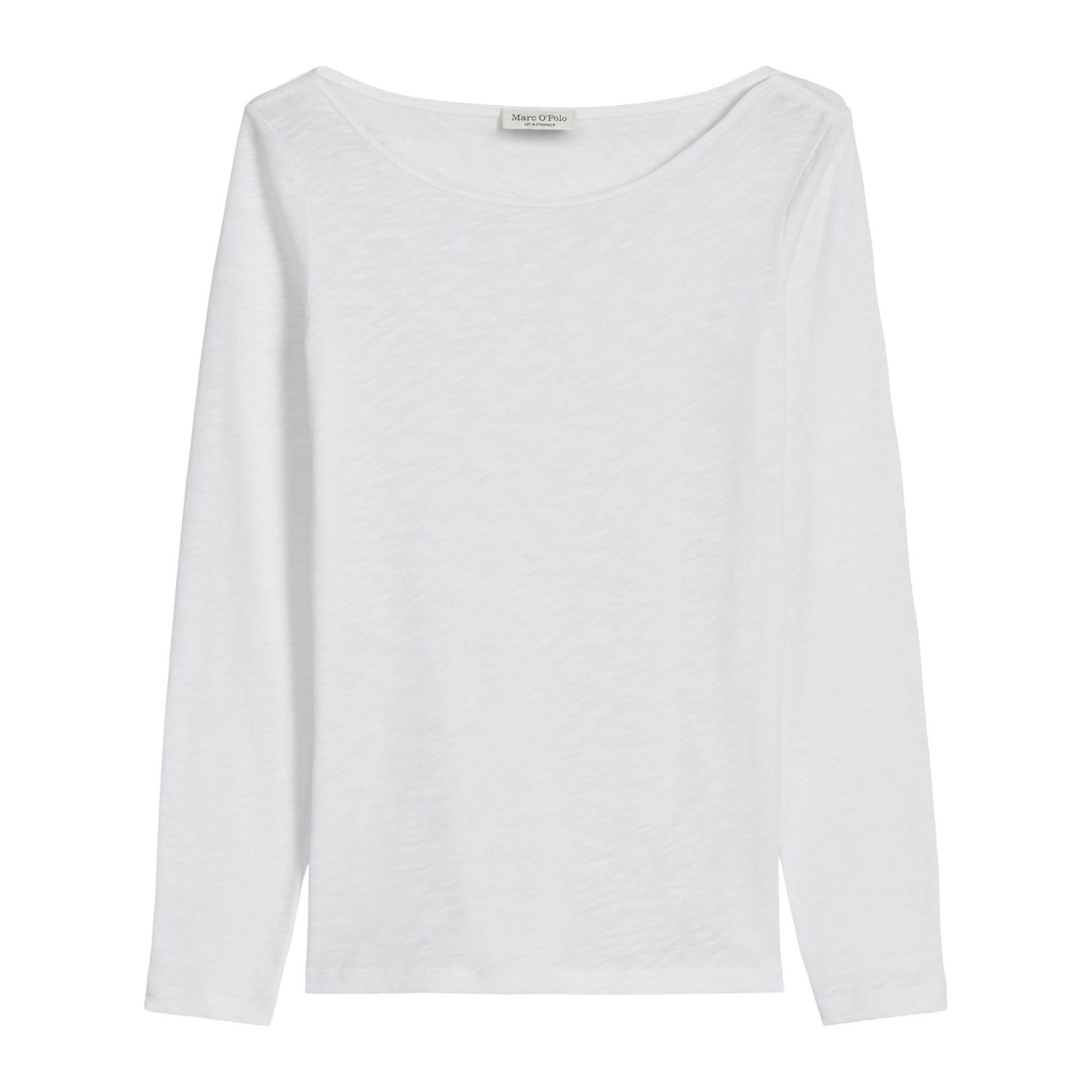 Marc O'Polo Damen Langarmshirt - T-SHIRT LONGSLEEVE, U-Boot-Ausschnitt, Baumwolle