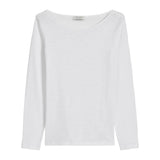 Marc O'Polo Women's Long-Sleeved Shirt - T-SHIRT LONGSLEEVE, boat neck, cotton