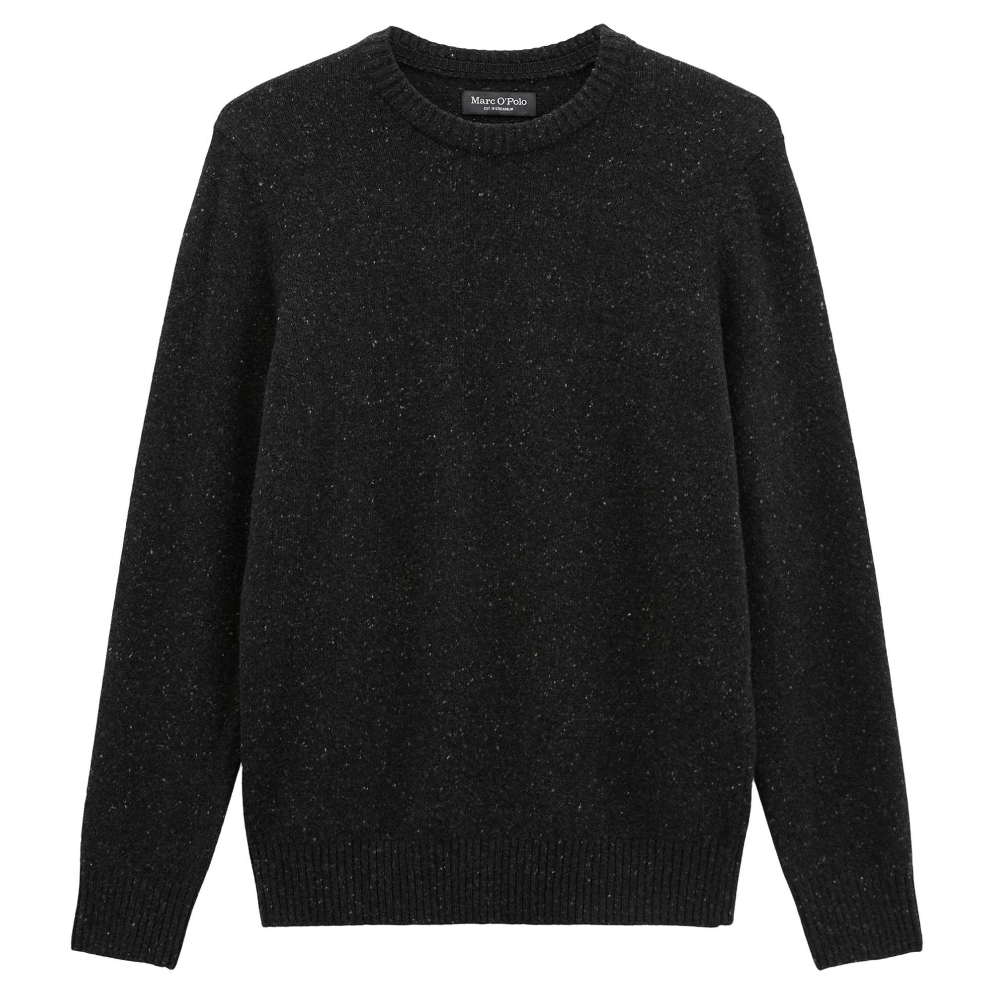 Marc O'Polo Men's Knit Sweater - Long-Sleeve Pullover, Regular Fit, Crew Neck, Chunky Knit, Wool Blend