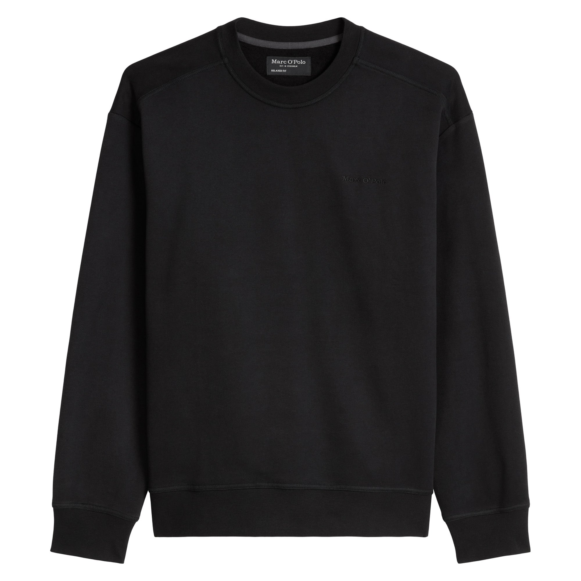 Marc O'Polo Herren Sweatshirt - Sweatshirt Longsleeve, Rundhals, Baumwolle, einfarbig