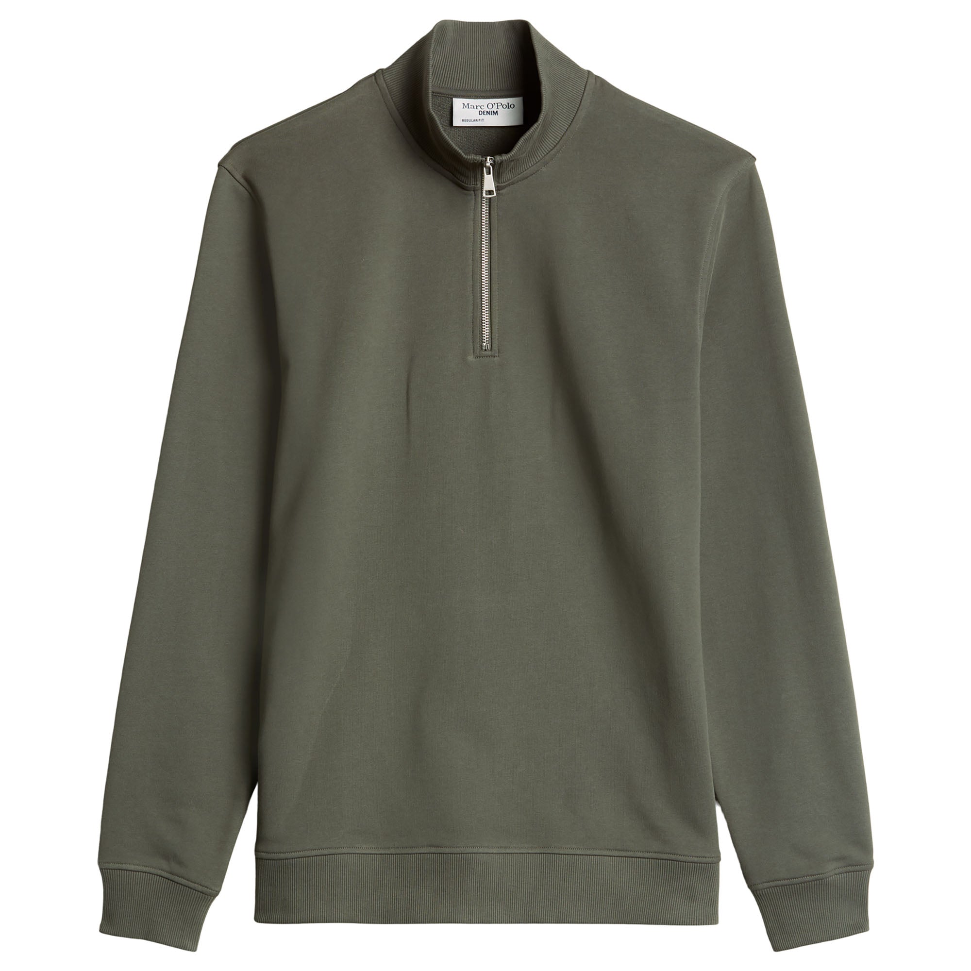 Marc O'Polo Denim Herren Troyer-Sweatshirt - Sweat Troyer, Stehkragen, Bio-Baumwolle, Regular Fit