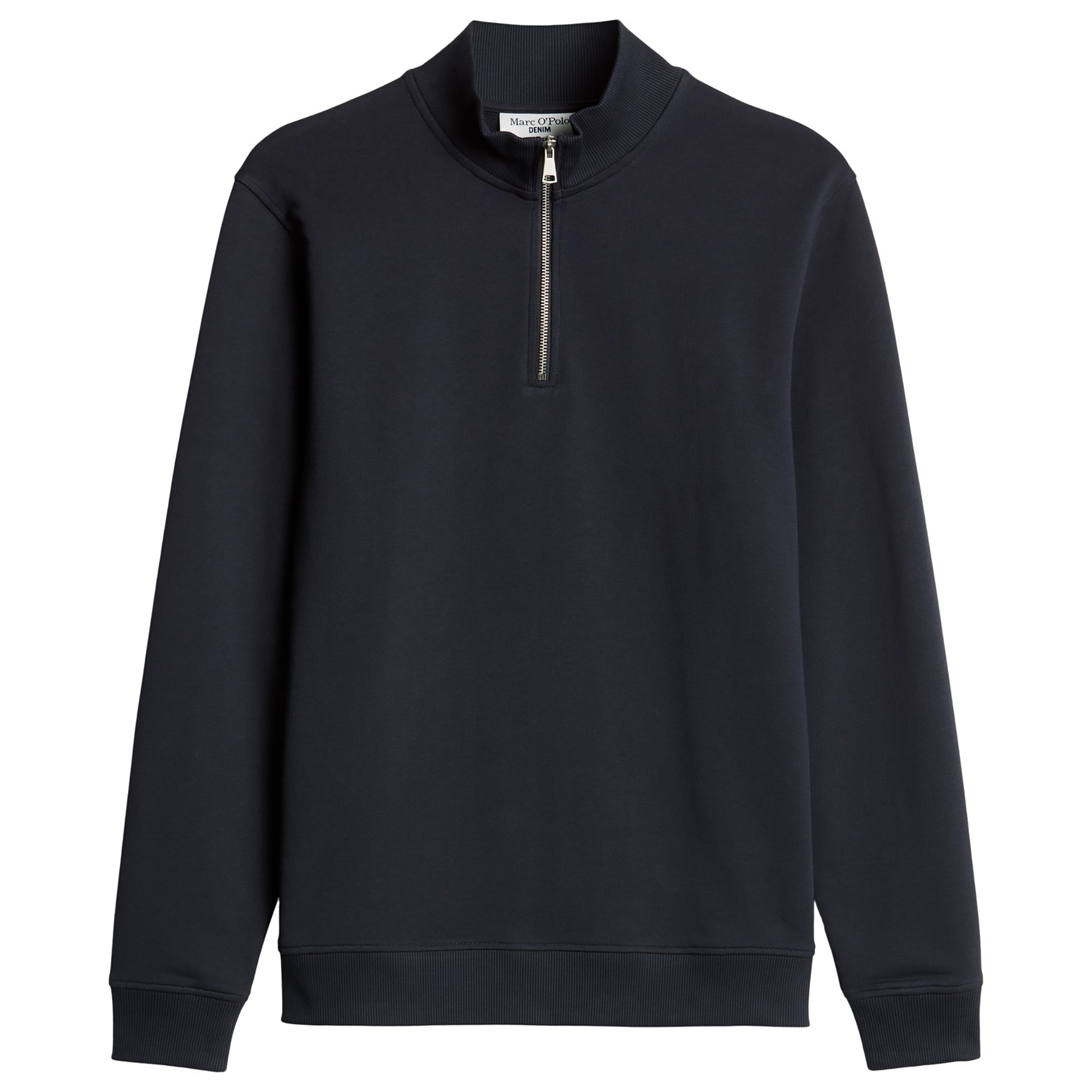 Marc O'Polo Denim Herren Troyer-Sweatshirt - Sweat Troyer, Stehkragen, Bio-Baumwolle, Regular Fit