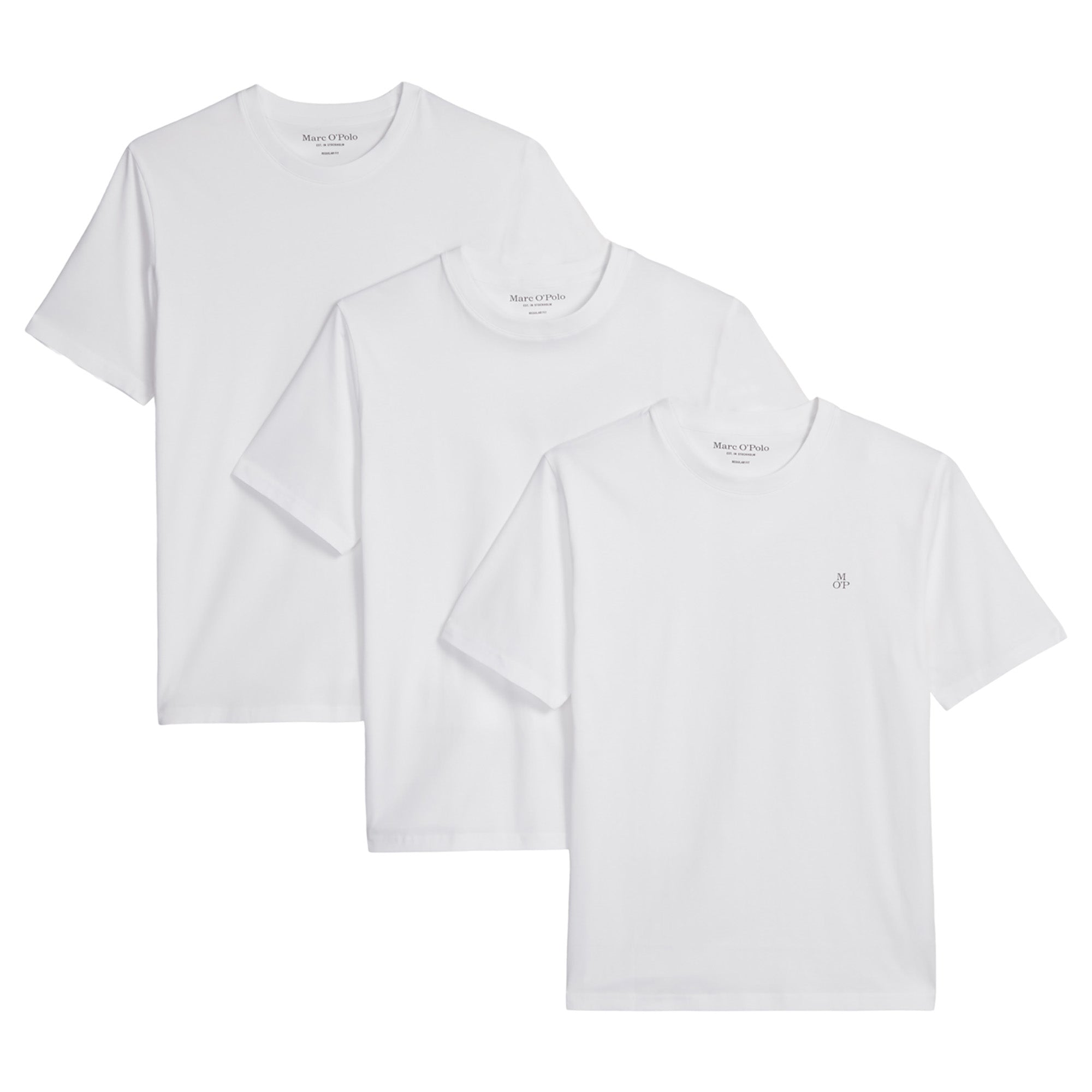 Marc O'Polo Herren T-Shirt, 3er Pack, Rundhals - Tripplepack, Regular Fit, Baumwolle