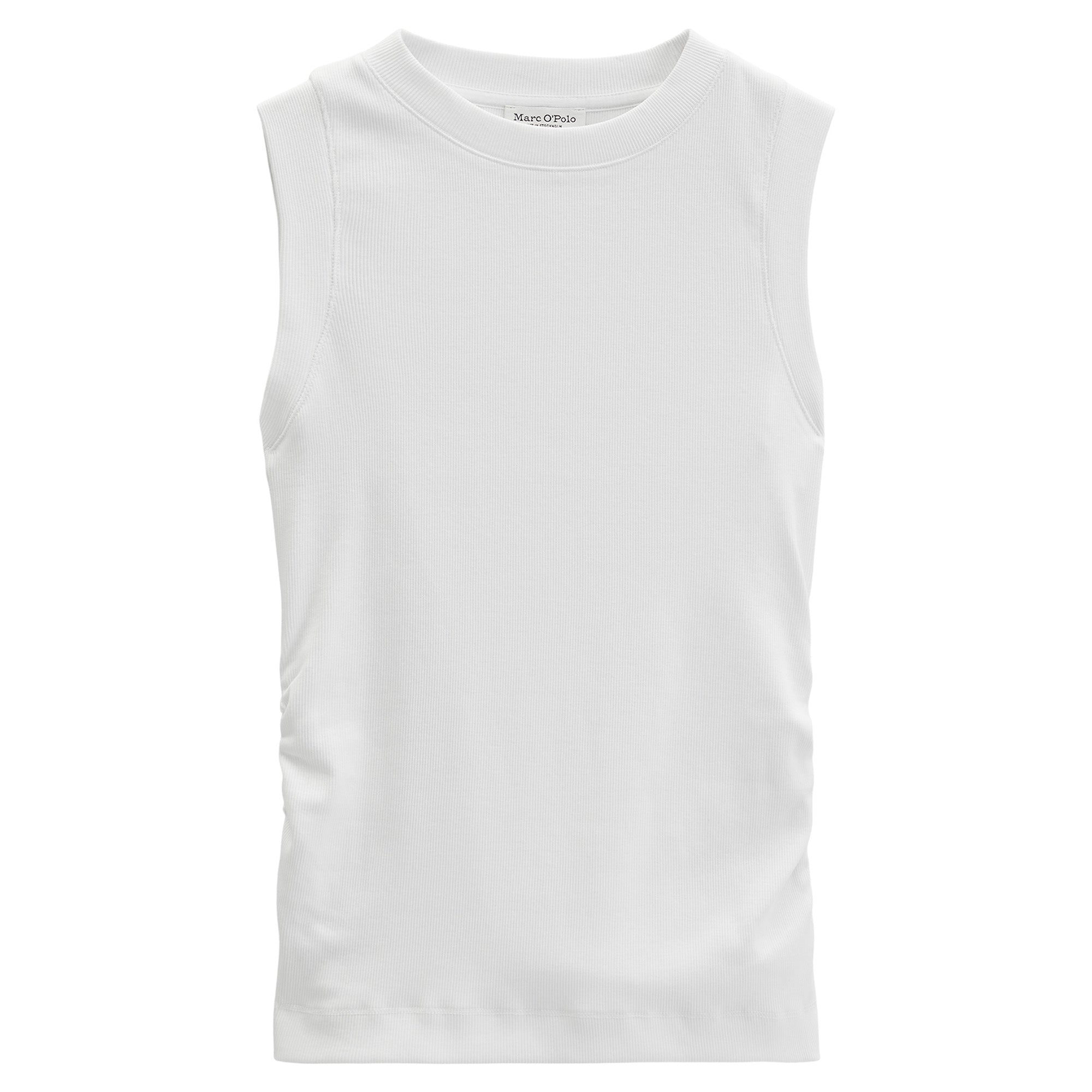 Marc O'Polo Women's Tank Top - Gathered waist, ribbed jersey, slim fit, stretch cotton