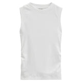 Marc O'Polo Women's Tank Top - Gathered waist, ribbed jersey, slim fit, stretch cotton