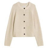 Marc O'Polo Women’s Cardigan - Rib Knit Cardigan, Crew Neck, Organic Cotton, Loose Fit