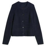 Marc O'Polo Women’s Cardigan - Rib Knit Cardigan, Crew Neck, Organic Cotton, Loose Fit