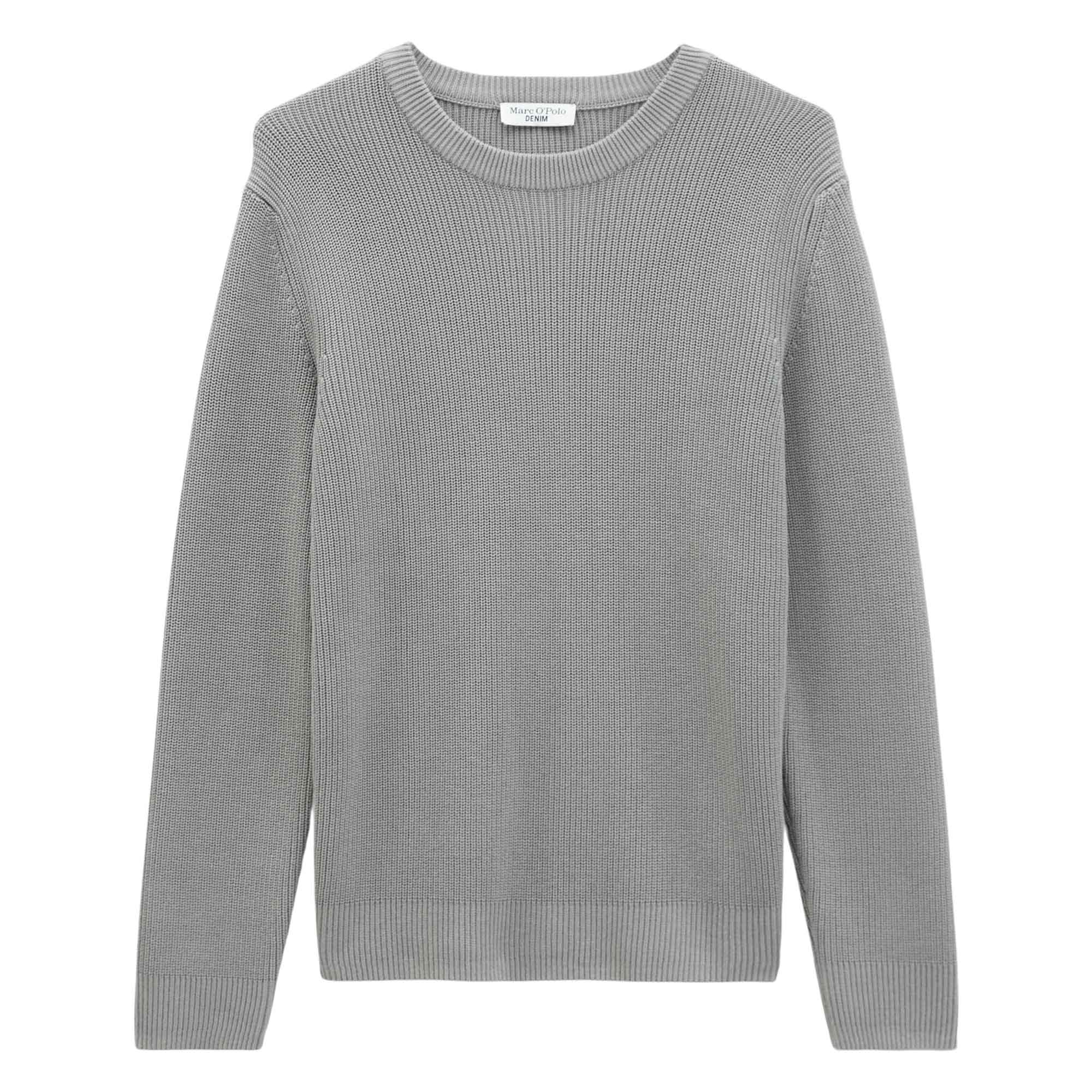 Marc O'Polo Denim Herren Strickpullover - Knit Pullover Longsleeve, Rundhals, Grobstrick, Regular Fit, Baumwolle