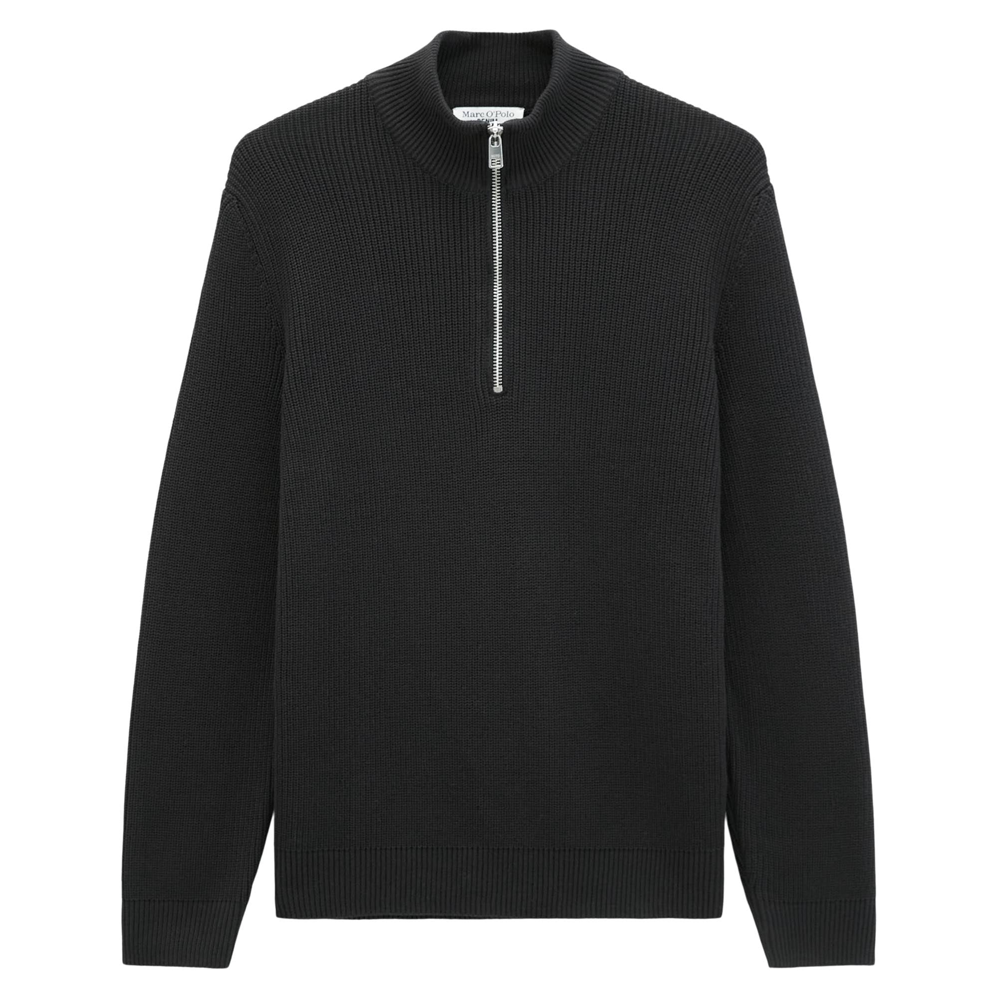Marc O'Polo Denim Herren Troyer-Strickpullover - Knit Pullover Longsleeve, Zip-Kragen, Regular Fit, Grobstrick, Baumwolle