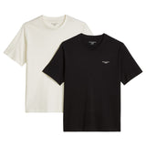 Marc O'Polo Denim Herren T-Shirts, 2er Pack - T-Shirt Logo Print, Rundhals, Bio-Baumwolle