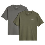 Marc O'Polo Denim Herren T-Shirts, 2er Pack - T-Shirt Logo Print, Rundhals, Bio-Baumwolle