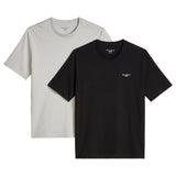 Marc O'Polo Denim Herren T-Shirts, 2er Pack - T-Shirt Logo Print, Rundhals, Bio-Baumwolle