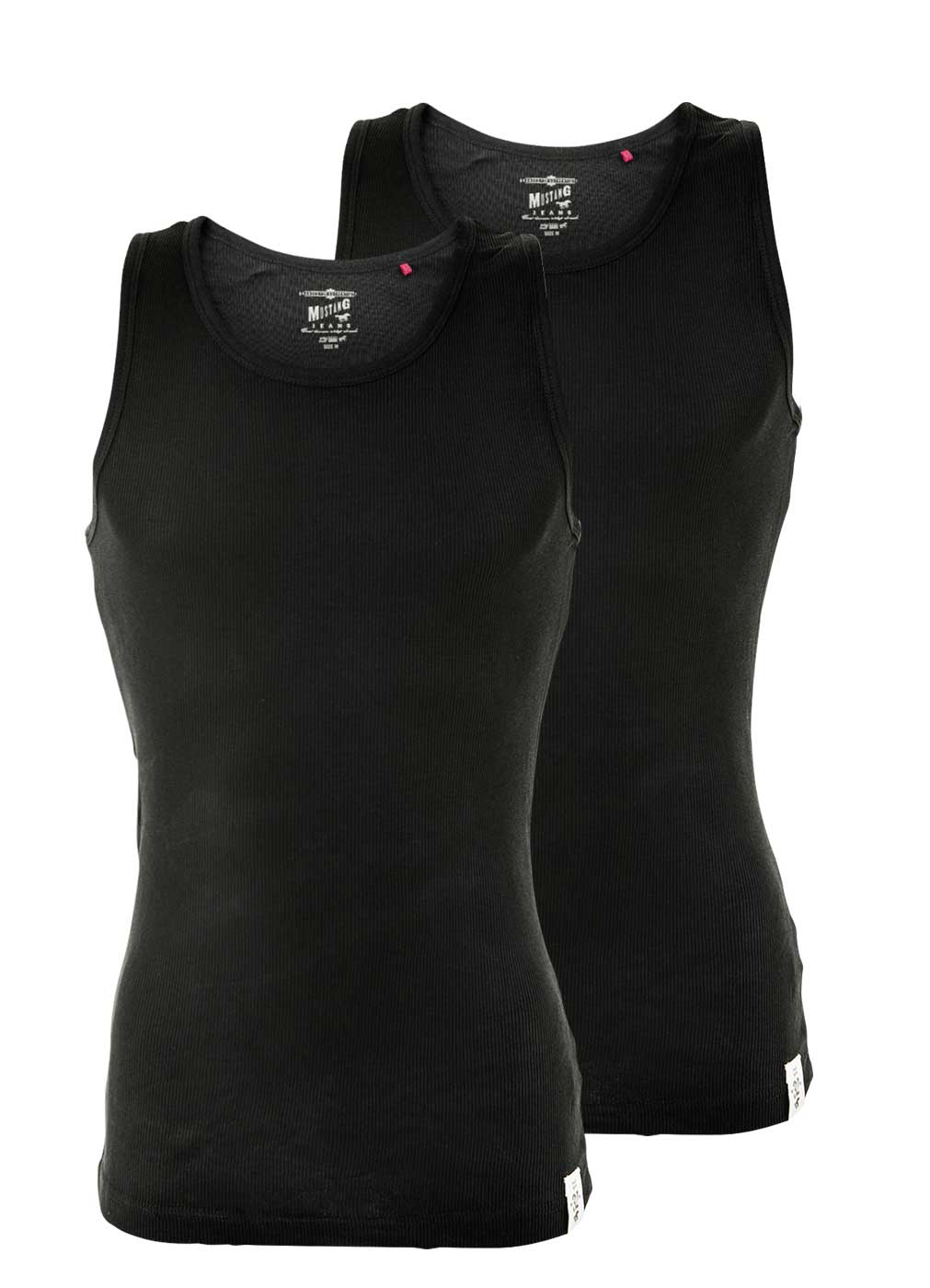 MUSTANG Herren Unterhemd, 2er Pack - Tanktop, Doppelripp, True Denim