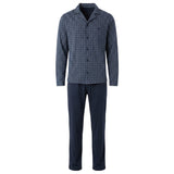 hajo Men’s Long Pyjamas - Premium Cotton, Cotton, Lapel Collar, All-Over Print