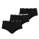 PUMA Damen Iconic Mini Shorts, 3er Pack - Soft Cotton Stretch