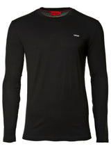 HUGO Herren T-Shirt - DEROL212, Rundhals, Longsleeve, Logo-Print, Baumwolle
