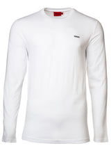 HUGO Herren T-Shirt - DEROL212, Rundhals, Longsleeve, Logo-Print, Baumwolle