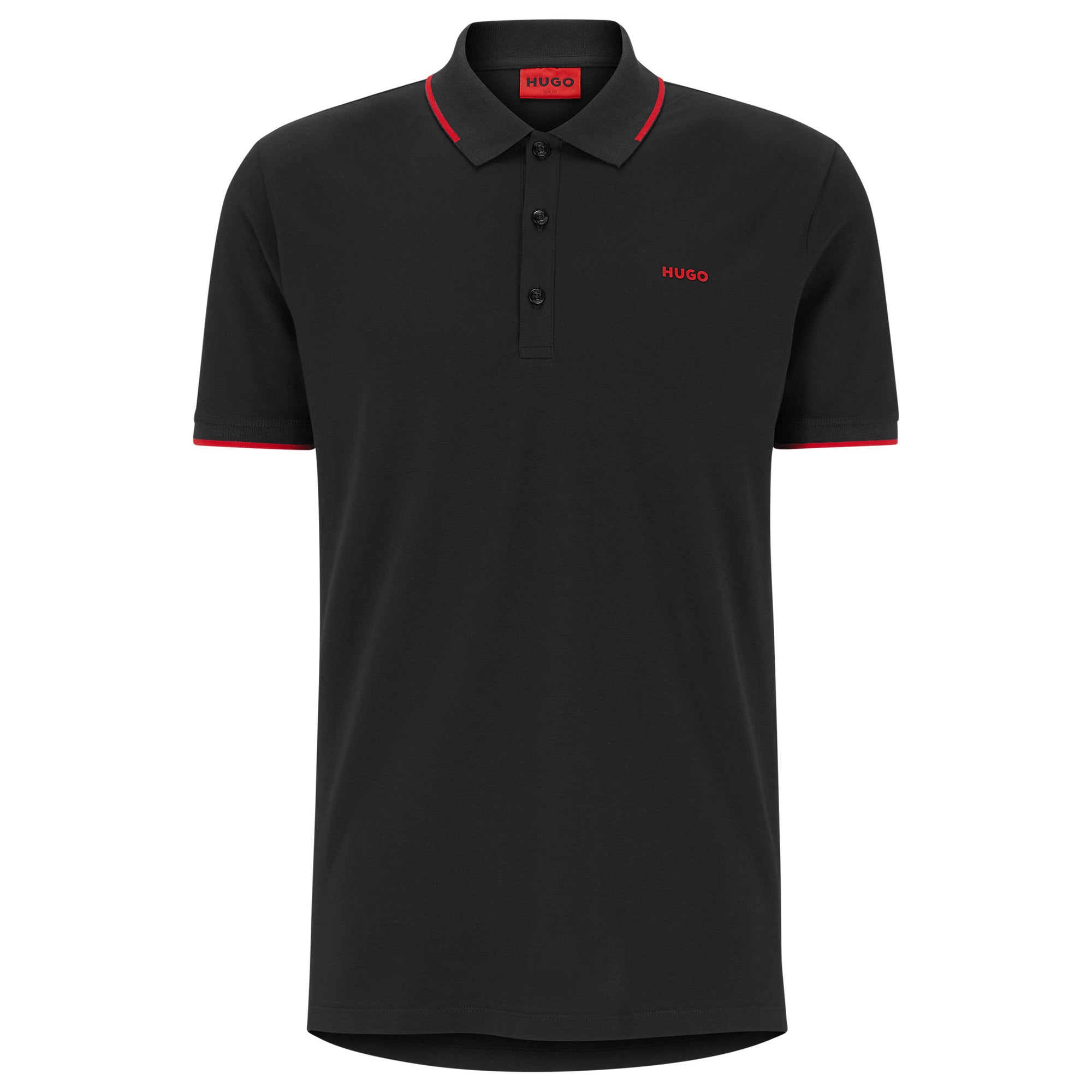 HUGO Herren Poloshirt - DINOSO222, Pique, Knopfleiste, Slim Fit, Cotton Stretch