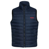 HUGO Men's Quilted Vest - Bentino2221, sleeveless jacket, zipper, stand-up collar, uni