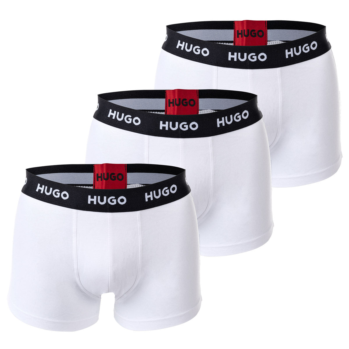 HUGO Herren Boxer Shorts, 3er Pack - Trunks Triplet Pack, Logo, Cotton Stretch