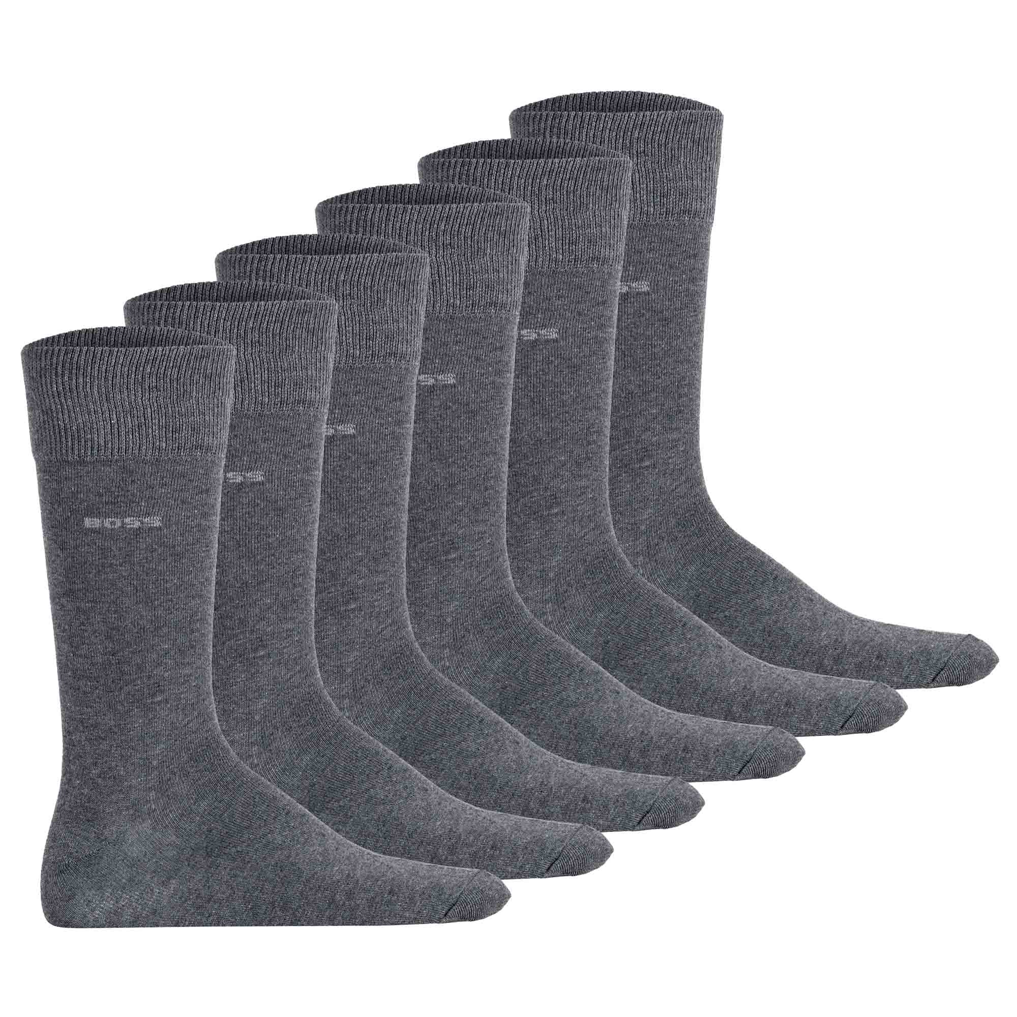 HUGO BOSS Herren Socken, 6er Pack - Finest Soft Cotton, Threepack RS Uni 