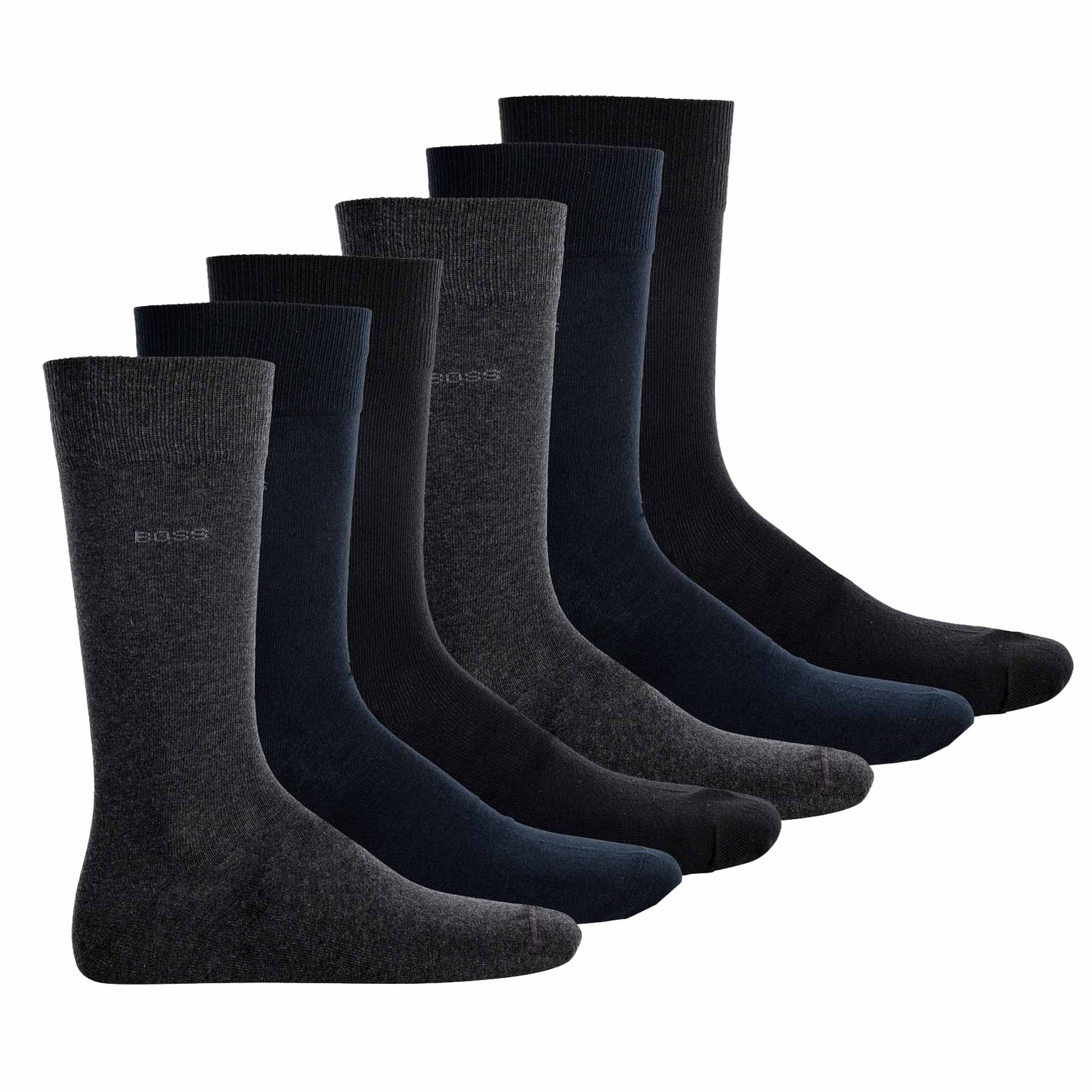 BOSS Herren Socken, 6er Pack - Finest Soft Cotton, Threepack RS Uni CC