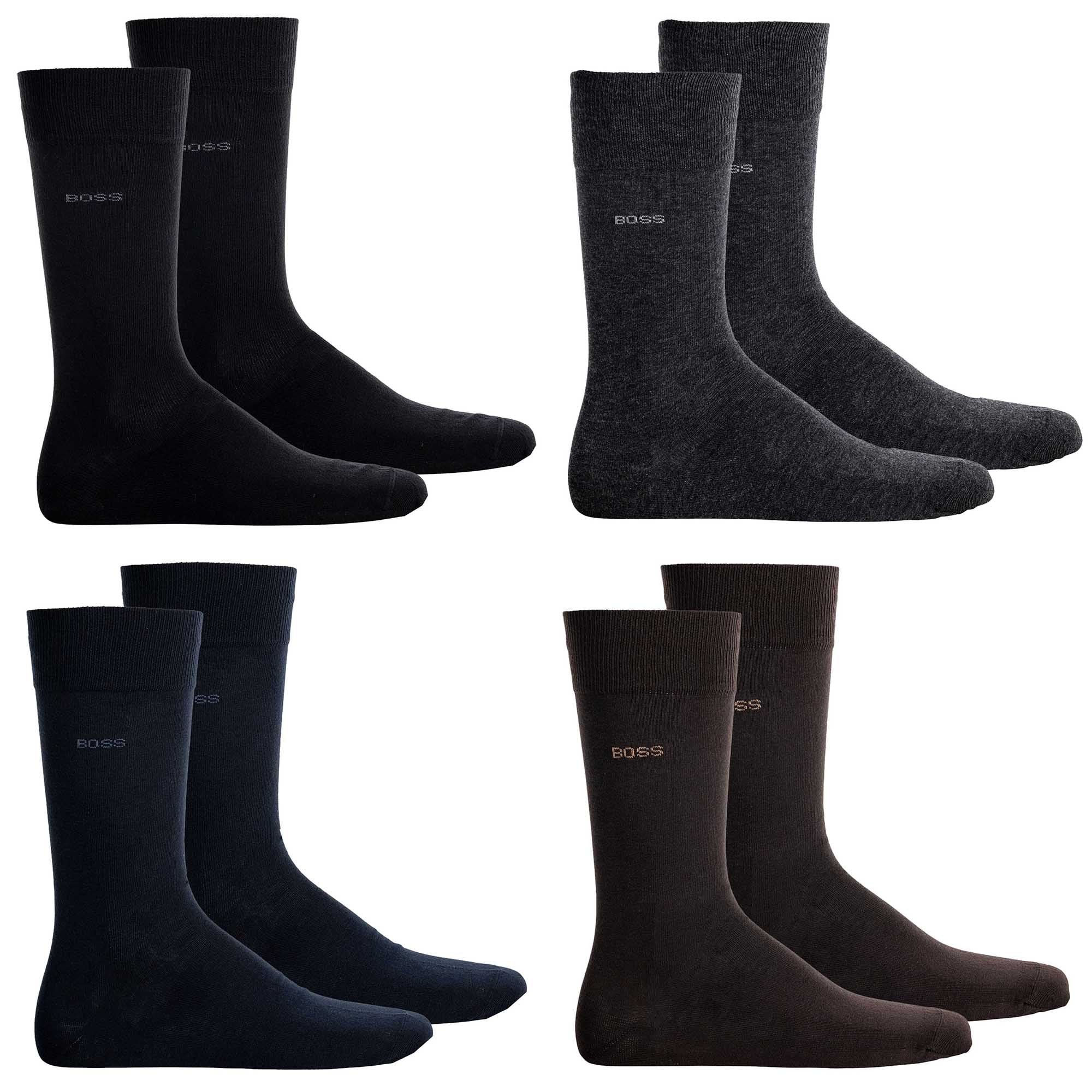 BOSS Herren Socken, 2 Paar - Marc RS Uni CC, Kurzsocken, Finest Soft Cotton