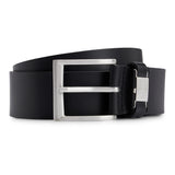 BOSS Men's Belt - Connio, Genuine leather, Pin Buckle, Brushed Metal