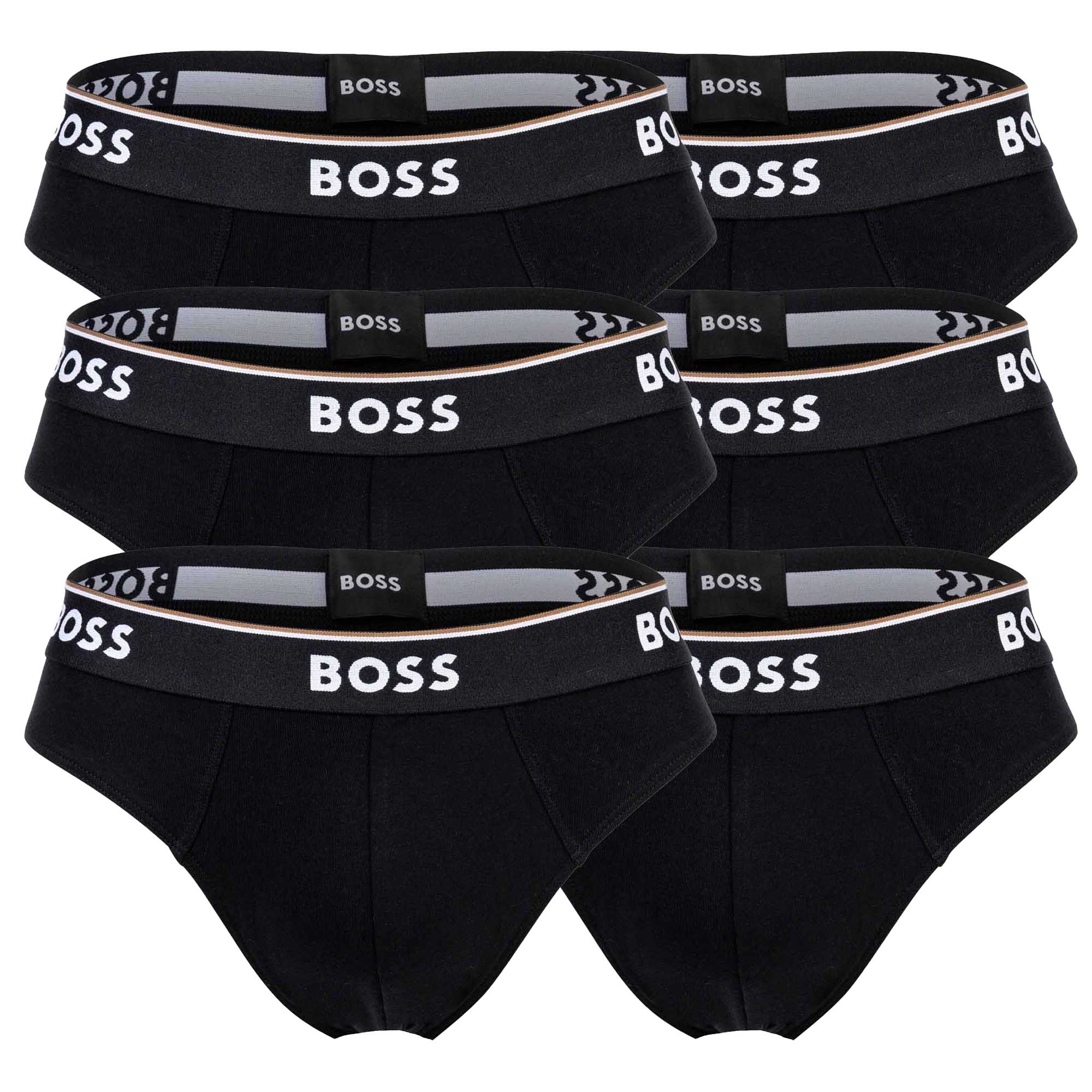 BOSS Men's Briefs, 3-pack - Briefs 3P Power, Cotton Stretch, Logo, Plain